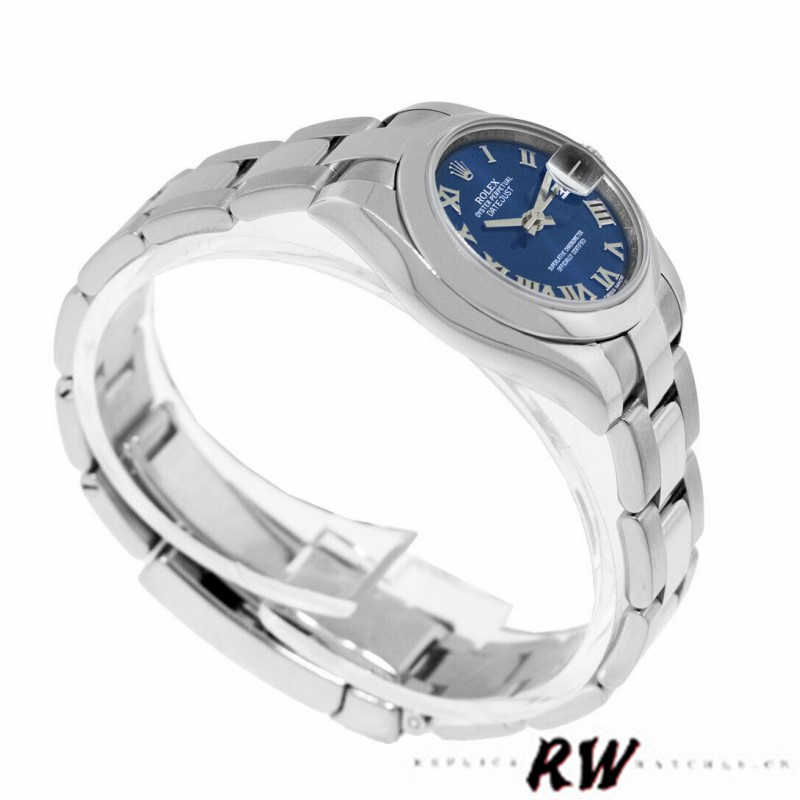 Rolex Datejust 179160 Oyster Bracelet Blue Roman Dial 26MM Lady Replica Watch - QualitySwissReplica