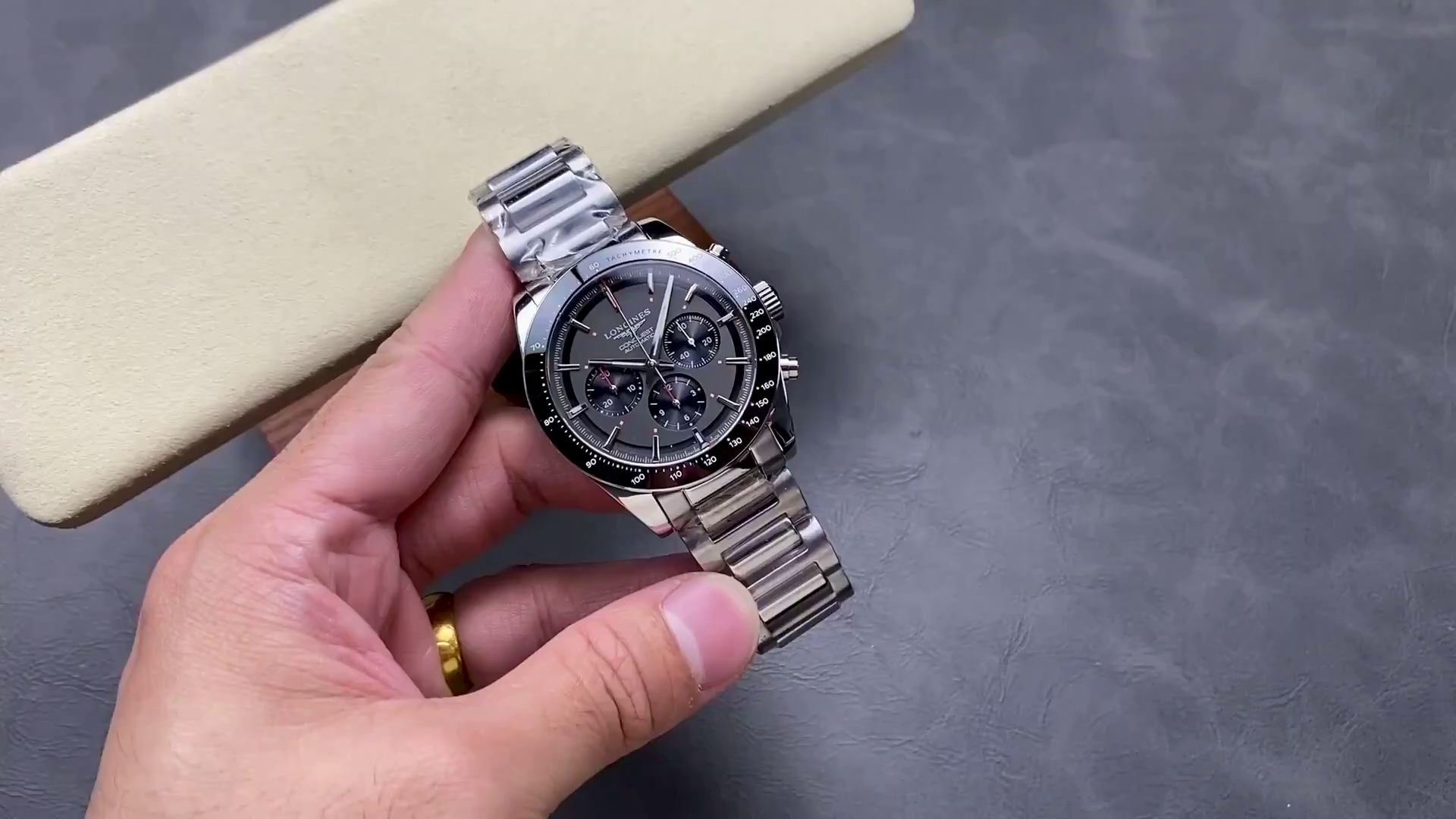 Longines Conquest 1:1 Clone Ski Edition Ceramic L3.836.4.52.9 Grey 42 Chronograph - QualitySwissReplica