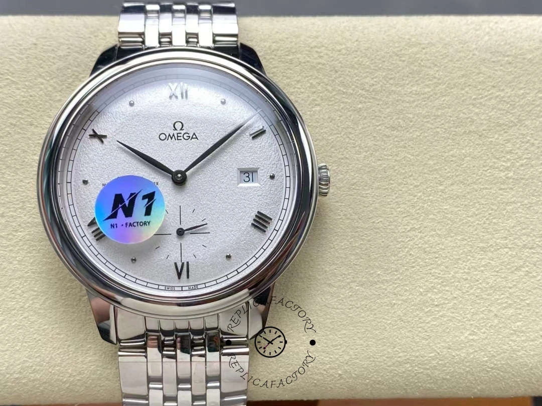 Omega De Ville Prestige Co-Axial Repliac 434.10.41.20.02.001 Silver Dial - QualitySwissReplica