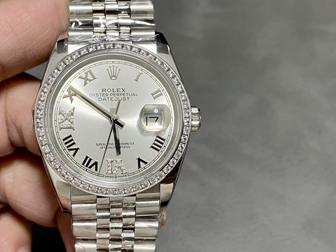 Rolex Datejust 36mm Stainless Steel White Roman Jubilee m126284rbr 0017 - QualitySwissReplica