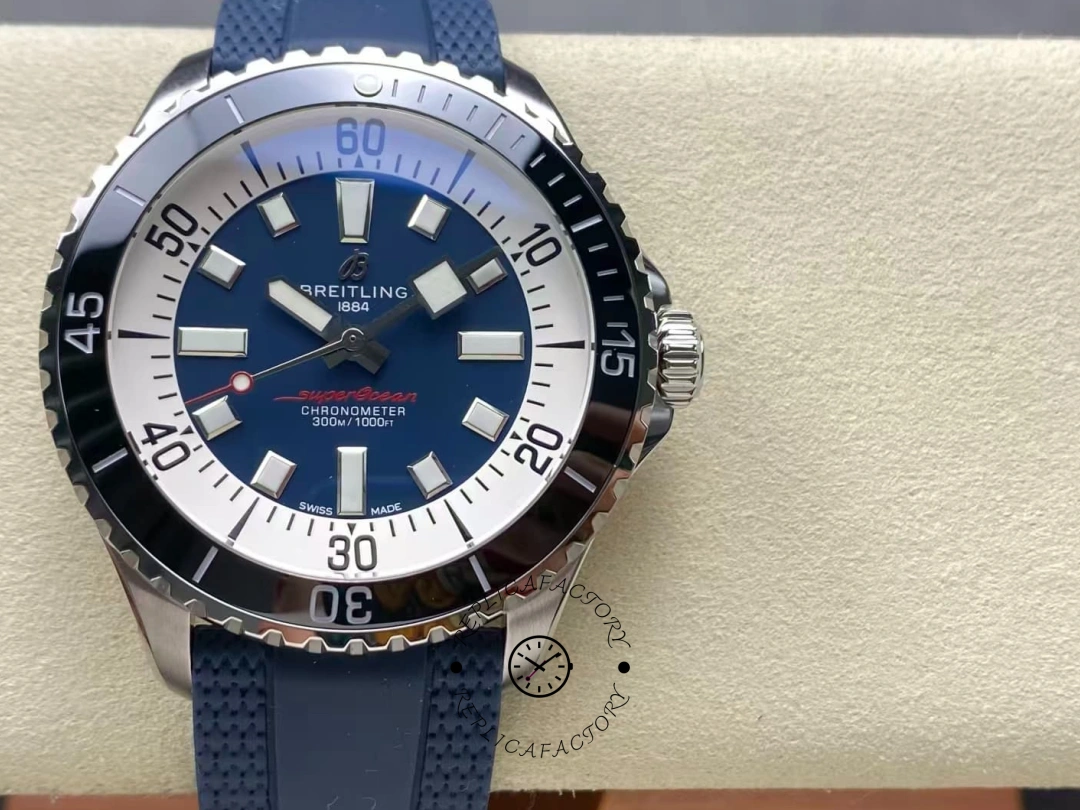 Breitling Superocean Automatic 44mm A17376211C1S1 Replica Blue Dial Diving Watch - QualitySwissReplica