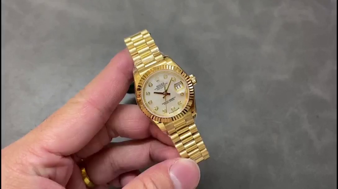 Rolex Datejust m279178 0025 Mother Of Pearl Dial Fluted Bezel 28mm Lady Replica Watch - QualitySwissReplica