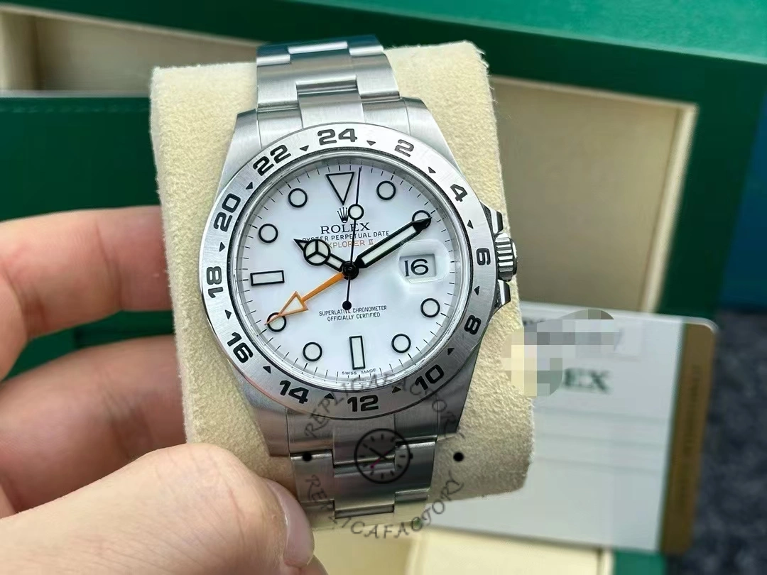 Rolex Explorer II m226570 0001 Stainless Steel White Dial 42MM Mens Replica Watch - QualitySwissReplica