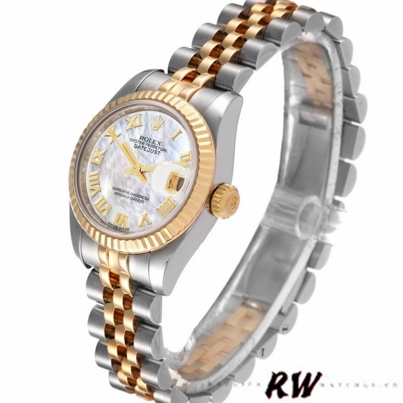 Rolex Datejust 179173 Mother Of Pearl White Dial 26MM Lady Replica Watch - QualitySwissReplica