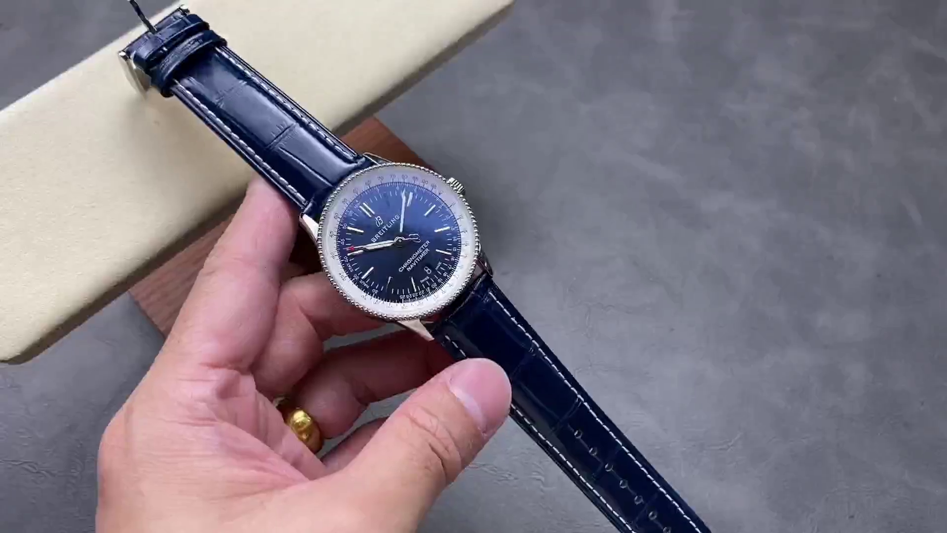 Breitling Navitimer Automatic 41 1:1 Clone A17325211C1P1 Blue Strap Men's Watch - QualitySwissReplica