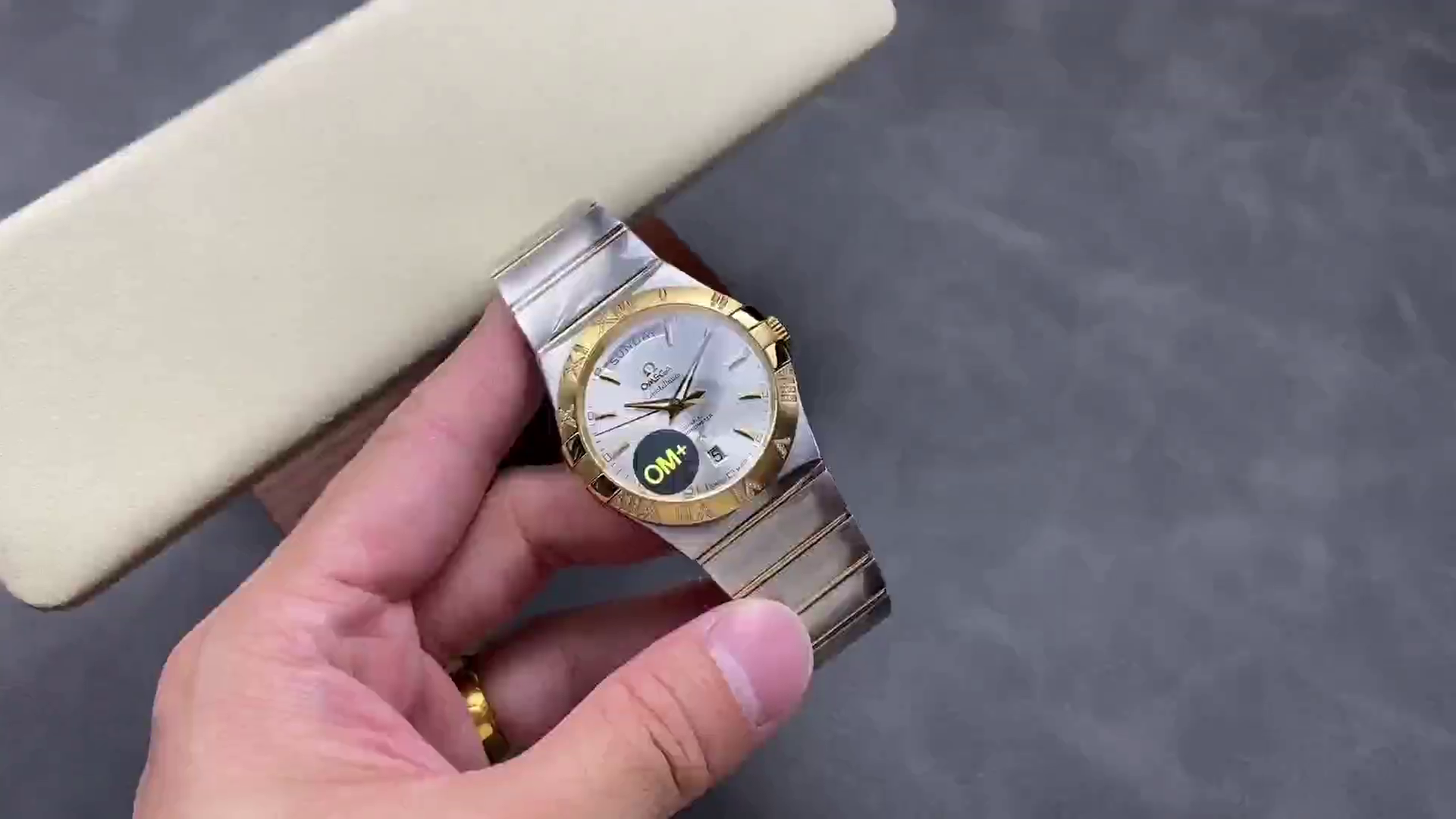 Omega Constellation Day-Date Diamond Watch 123.25.38.22.02.002 Replica - QualitySwissReplica