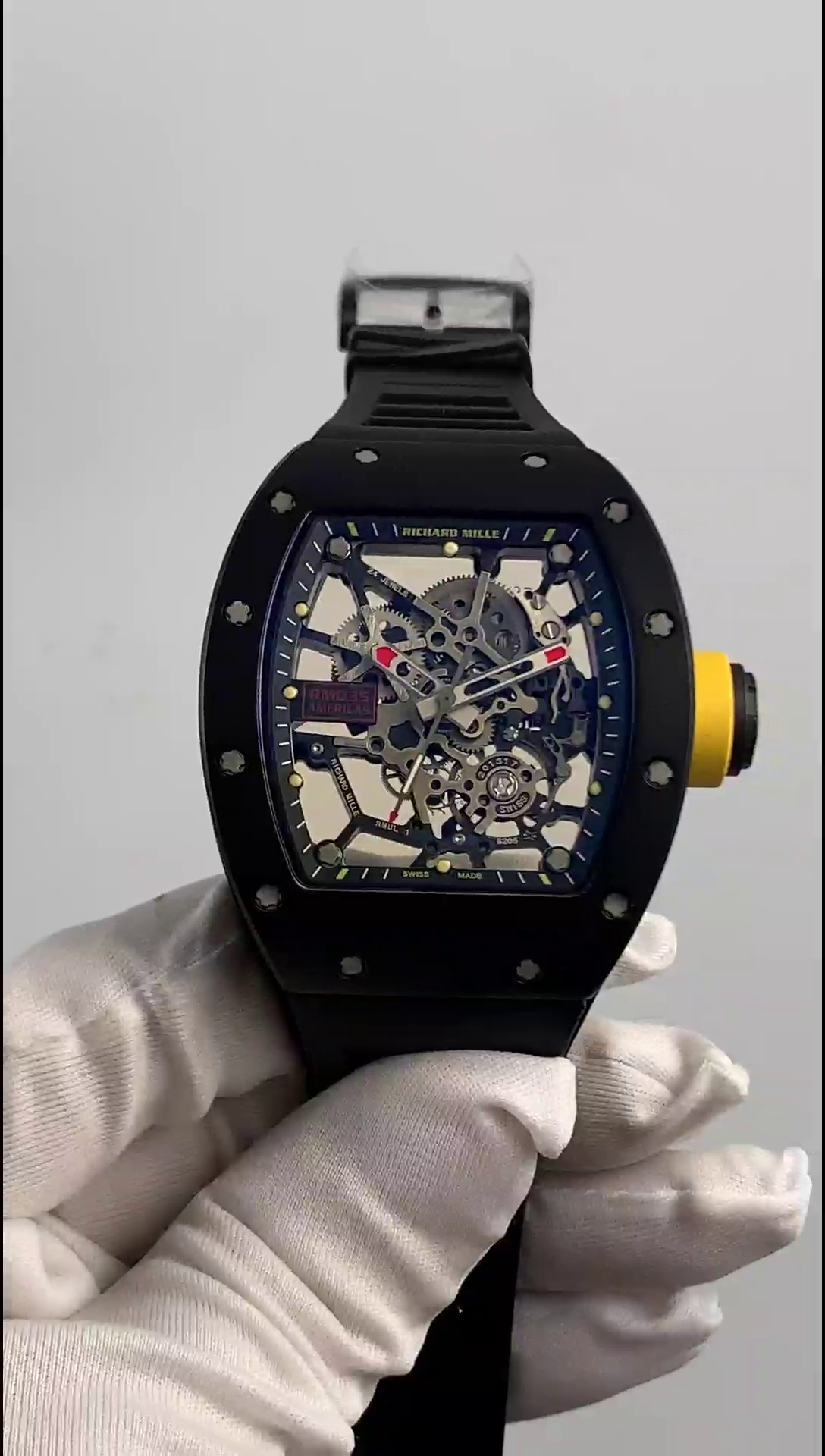 Richard Mille RM 035 Black Toro Nadal Red Pointer Replica Watch - QualitySwissReplica