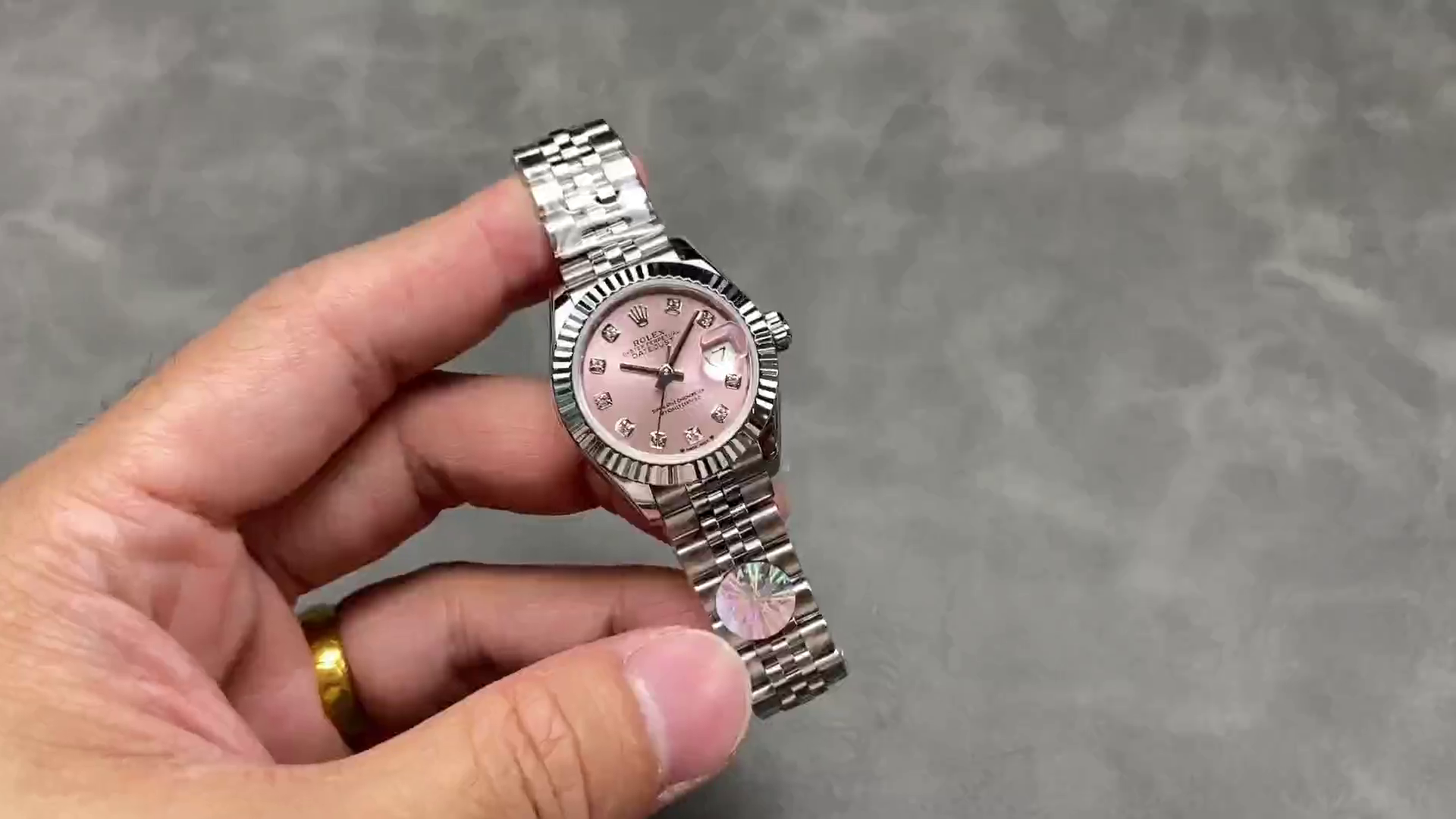 Rolex Datejust 279174 Stainless Steel Pink Diamond Dial 28mm Lady Replica Watch - QualitySwissReplica