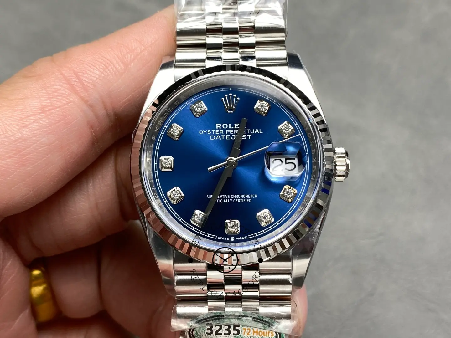 Rolex Datejust 126234 Blue Diamond Dial 36MM Unisex Replica Watch - QualitySwissReplica