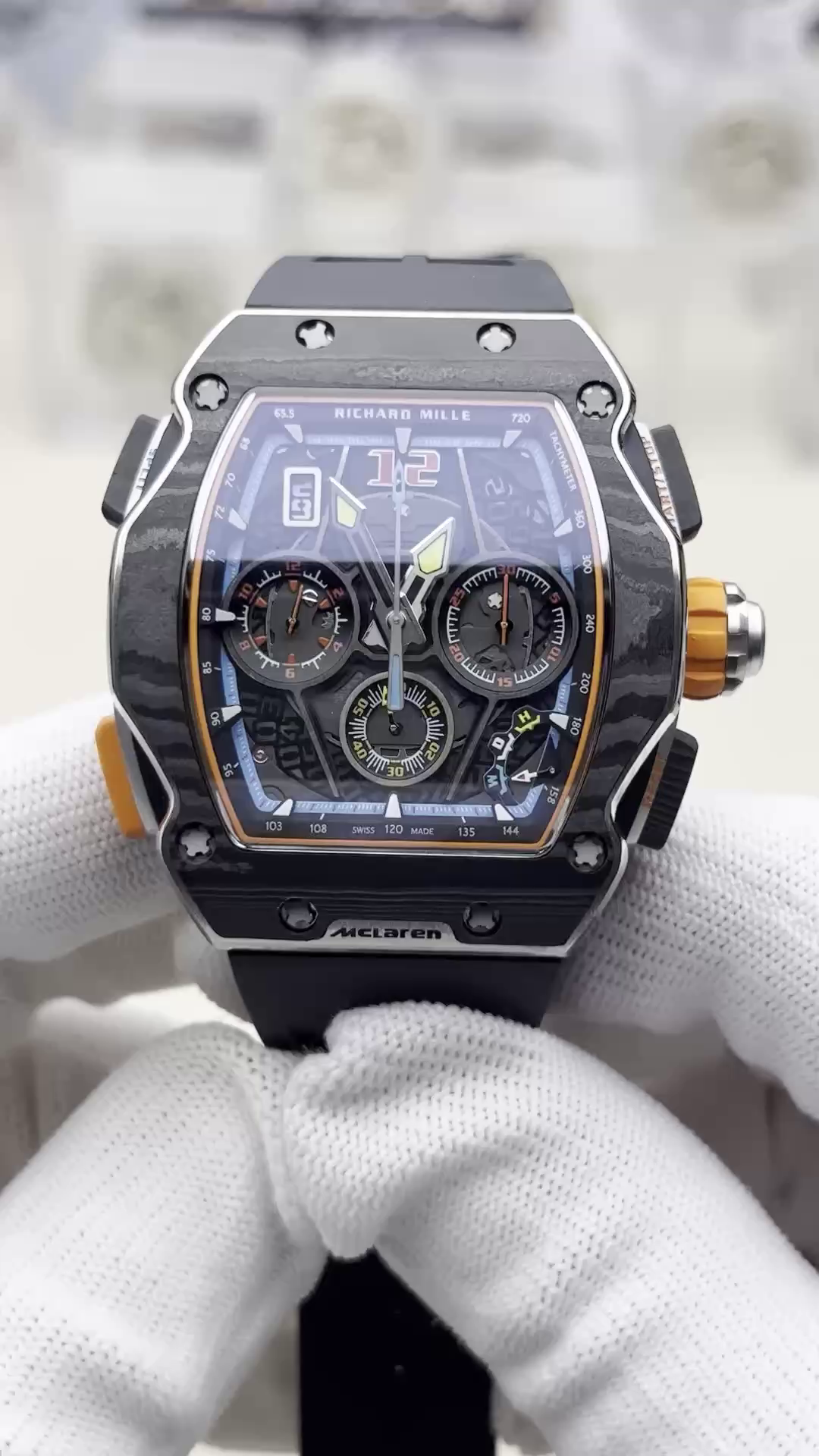 Replica Richard Mille Automatic Winding Split seconds Chronograph Carbon RM 65 01 - QualitySwissReplica