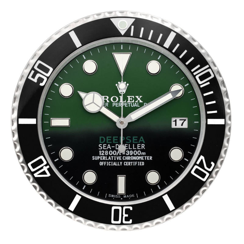 Rolex Deepsea Sea Dweller Green & Black Wall Clock - QualitySwissReplica