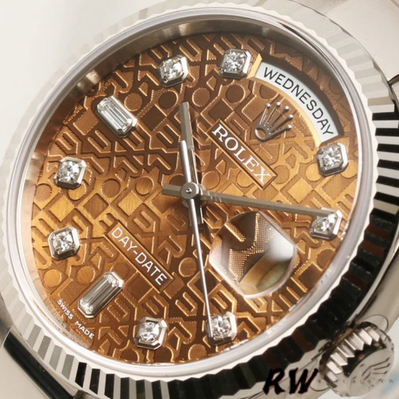 Rolex Day-Date 118239 White Gold Jubilee Chocolate Brown Dial 36mm Unisex Replica Watch - QualitySwissReplica