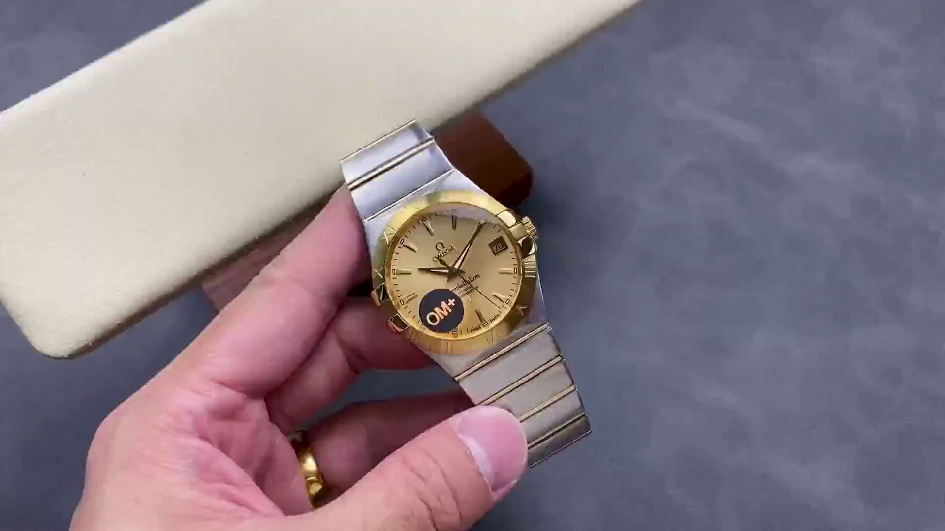 Omega Constellation Champagne Dial 123.20.35.20.08.001 38mm Replica Watch - QualitySwissReplica
