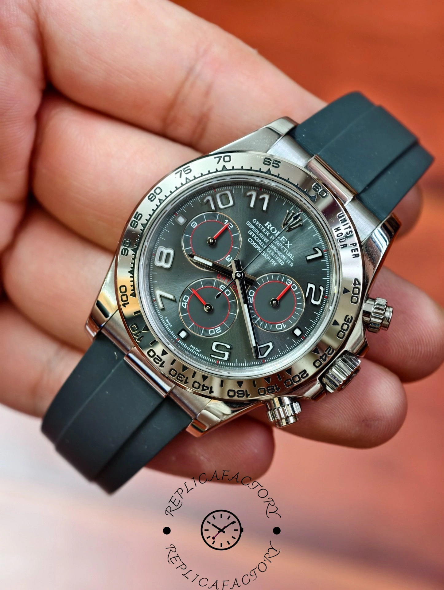 Rolex Cosmograph Daytona 116519 Grey Dial 40mm Mens Replica Watch - QualitySwissReplica