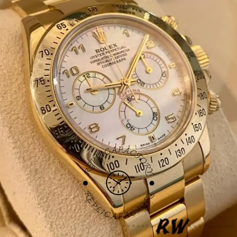 Rolex Daytona 116528 Mother of Pearl Dial 40mm Mens Replica Watch - QualitySwissReplica