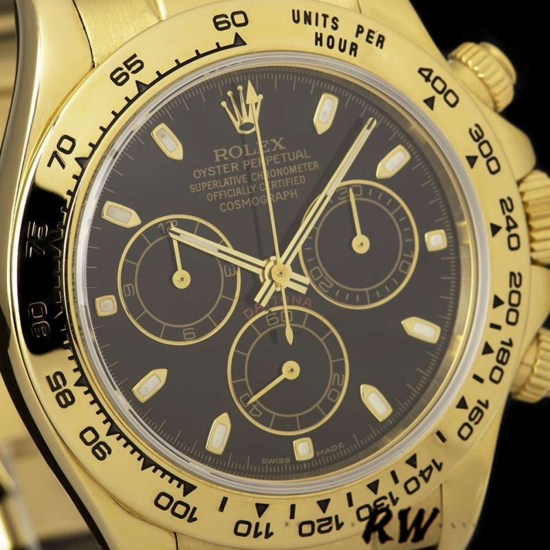 Rolex Cosmograph Daytona 116518 Black Leather Strap 40MM Mens Replica Watch - QualitySwissReplica
