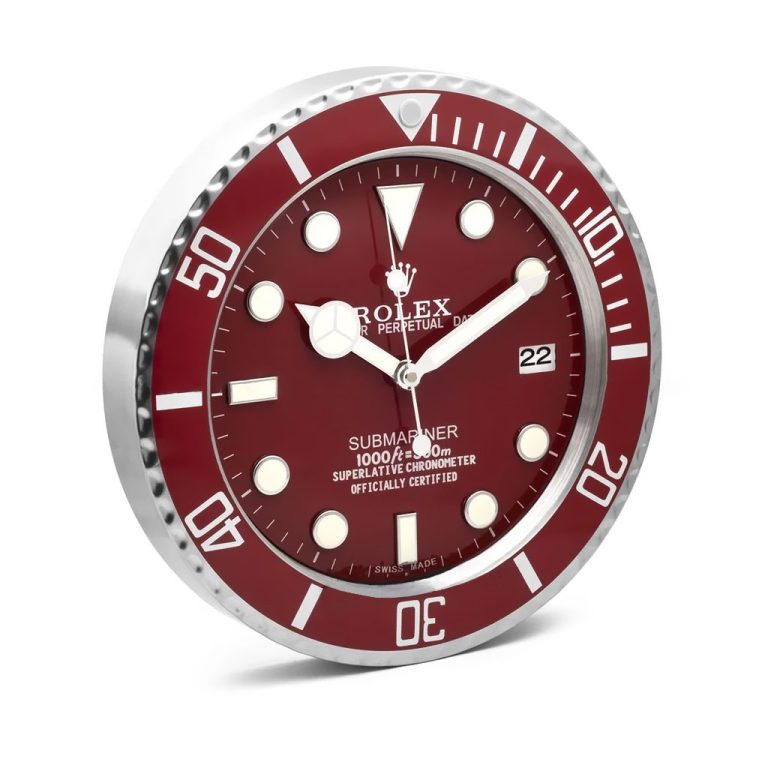 Rolex Submariner Red Wall Clock - QualitySwissReplica