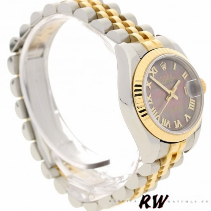 Rolex Datejust 179173 Mother Of Pearl Black Dial 26MM Lady Replica Watch - QualitySwissReplica