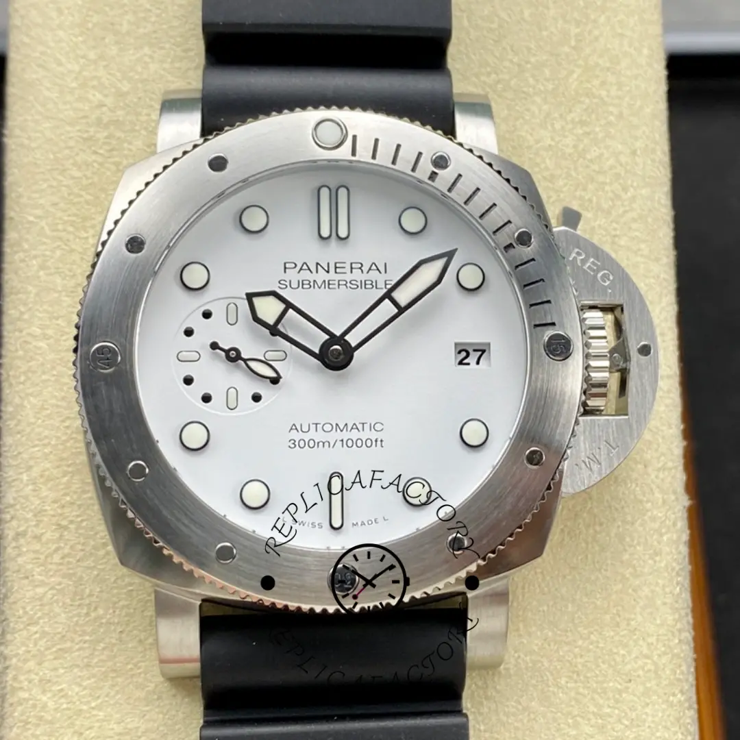 Panerai PAM02223 1:1 Clone Luminor Submersible 3 Days Steel Automatic White Watch - QualitySwissReplica