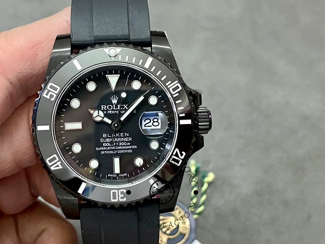 Rolex Blaken Submariner 116610 Black Dial DLC 40mm Men's Watch - QualitySwissReplica