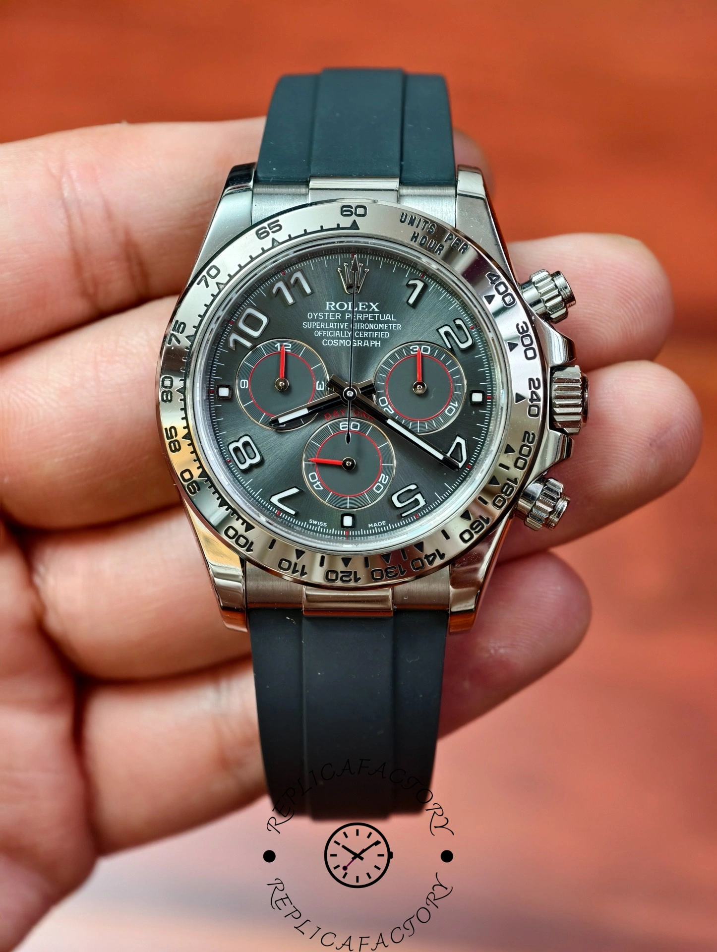Rolex Cosmograph Daytona 116519 Grey Dial 40mm Mens Replica Watch - QualitySwissReplica