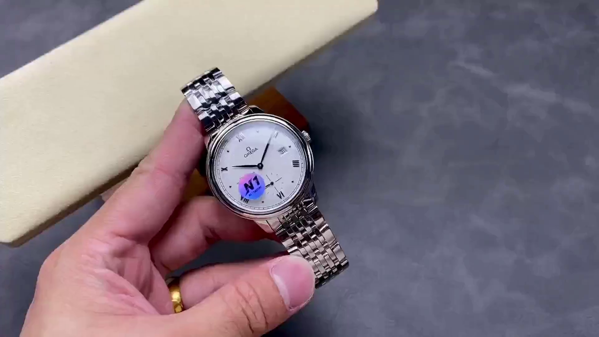 Omega De Ville Prestige Co-Axial Repliac 434.10.41.20.02.001 Silver Dial - QualitySwissReplica