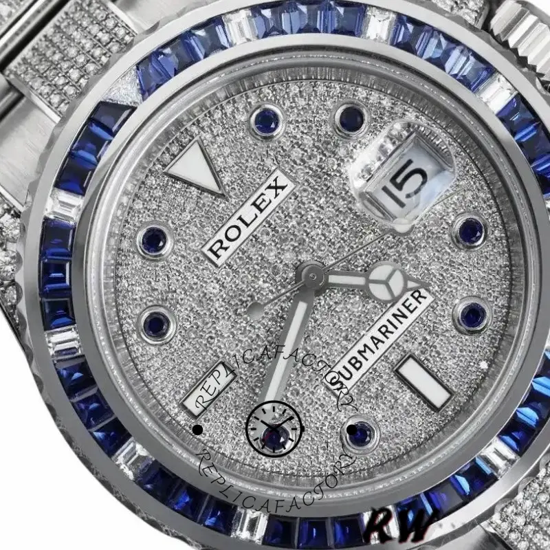 Rolex Submariner Date 116610LN Stainless Steel Diamond Bezel 40MM Mens Replica Watch - QualitySwissReplica
