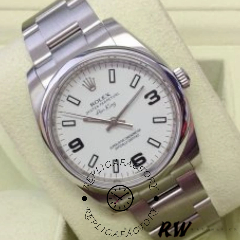 Rolex Oyster Perpetual Air-King 114200 White Dial 34mm Automatic Unisex replica watch - QualitySwissReplica
