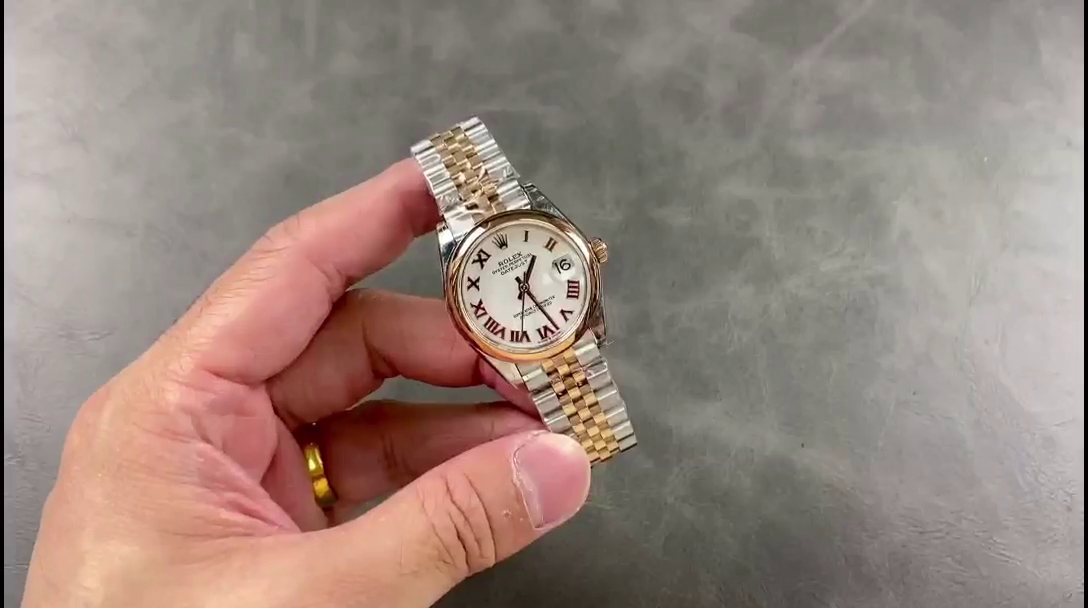 Rolex Datejust 31mm Stainless Steel and Rose Gold 278241 0002 White Roman Jubilee - QualitySwissReplica