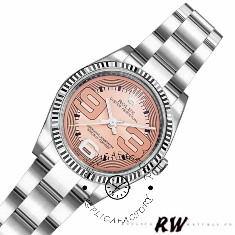 Rolex Oyster Perpetual 176234 Pink Maxi Arabic Numerals Dial 26MM Lady Replica Watch - QualitySwissReplica