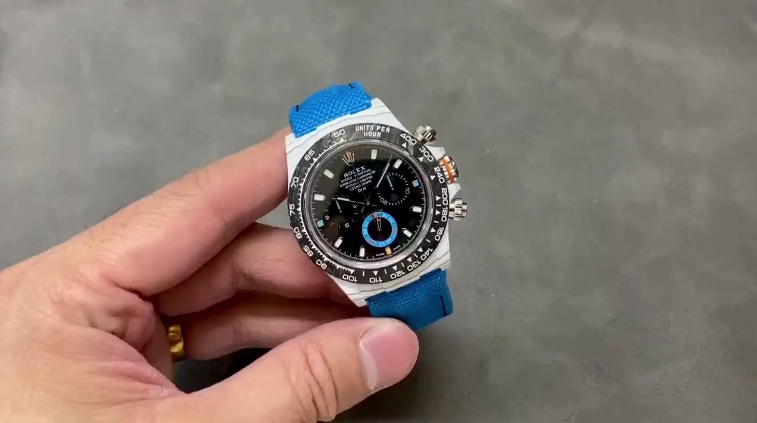 Rolex Daytona Cosmograph Carbon Fiber Luminescent Coating 40mm Nylon Strap Men's Watch - QualitySwissReplica