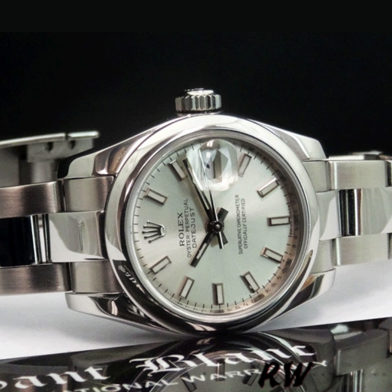 Rolex Datejust 179160 Domed Bezel Silver Index Dial 26MM Lady Replica Watch - QualitySwissReplica