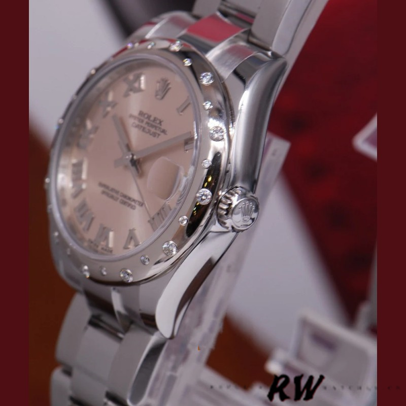 Rolex Datejust 178344 Pink Roman Dial 31MM Lady Replica Watch - QualitySwissReplica