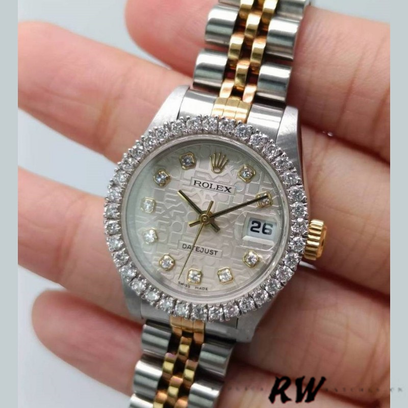 Rolex Datejust 179383 Silver Jubilee Dial 26MM Lady Replica Watch - QualitySwissReplica