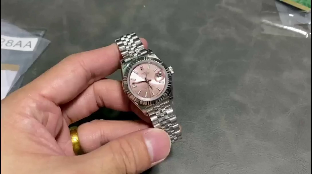 Rolex Datejust 279174 Stainless Steel Pink Index Dial 28mm Lady Replica Watch - QualitySwissReplica