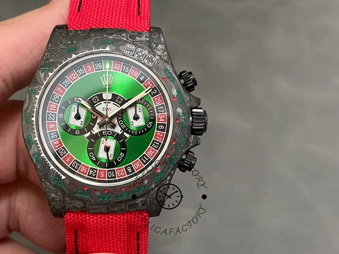 Rolex Daytona Diw Black Carbon Lucky Player (casino) 40mm Oyster - QualitySwissReplica
