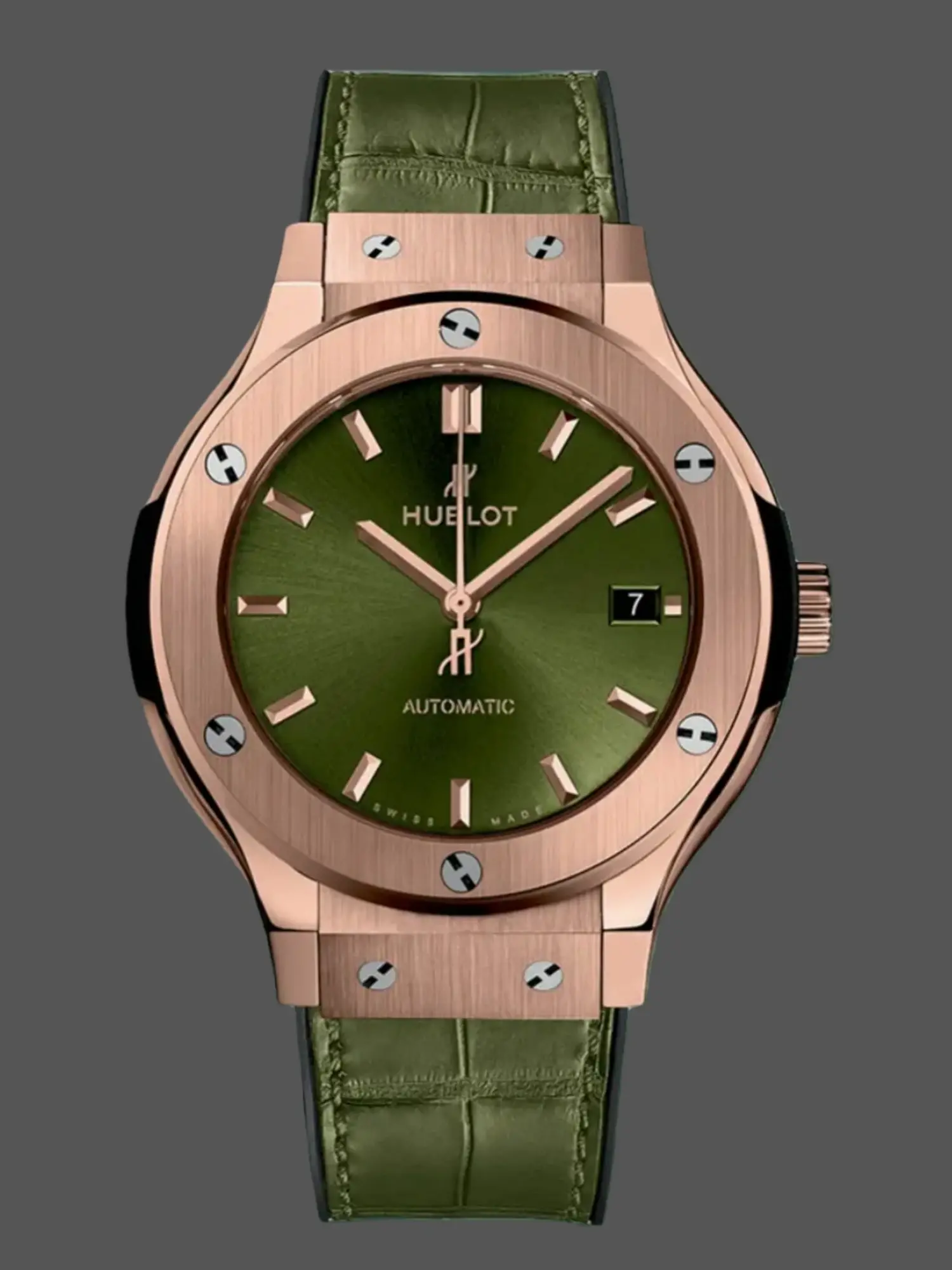 1:1 Clone Hublot Watch Classic Fusion King Gold Green 38mm - QualitySwissReplica