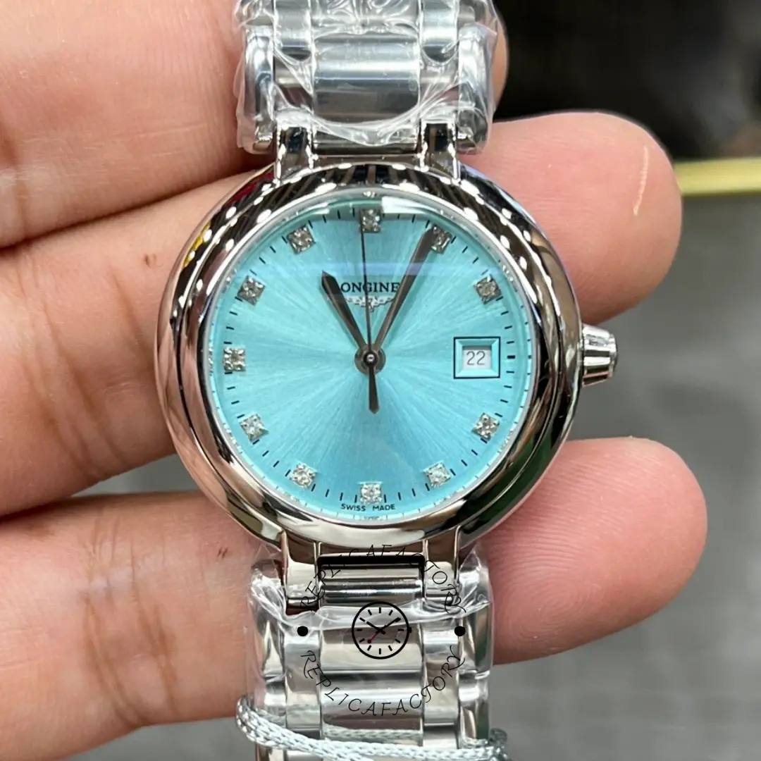 Longines PrimaLuna L8.122.4.90.6 1:1 Clone 30mm Quartz Blue Diamond Dial - QualitySwissReplica