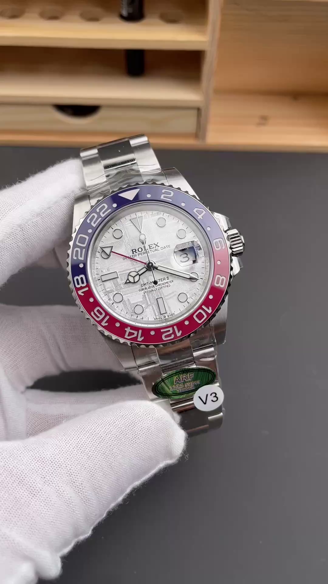 Rolex GMT-Master II 126719 0002 White Gold Meteorite Grey Dial 40mm Mens Replica Watch - QualitySwissReplica
