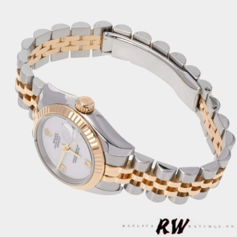 Rolex Datejust 179173 White Dial Diamonds Fluted Bezel 26MM Lady Replica Watch - QualitySwissReplica
