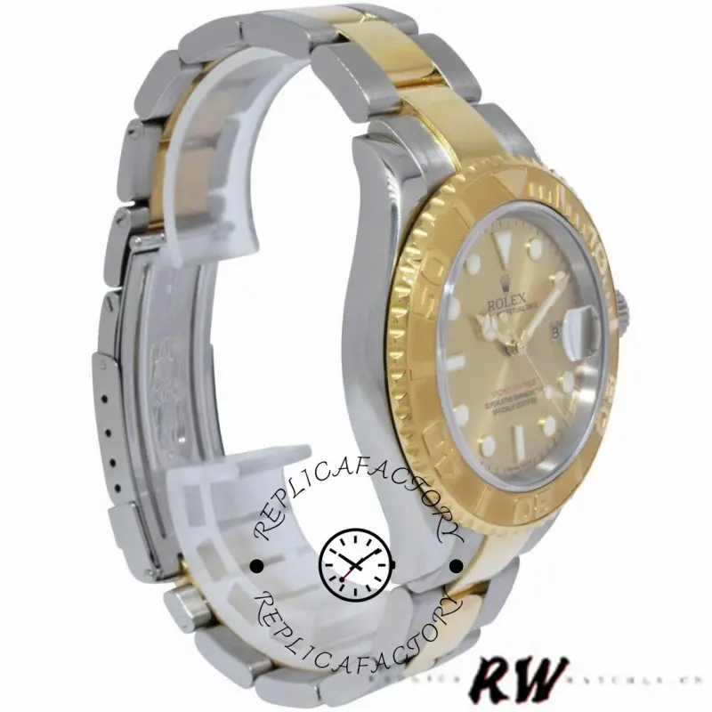 Rolex Yachtmaster 16623 Steel Yellow Gold Champagne Dial 40MM Mens Replica Watch - QualitySwissReplica