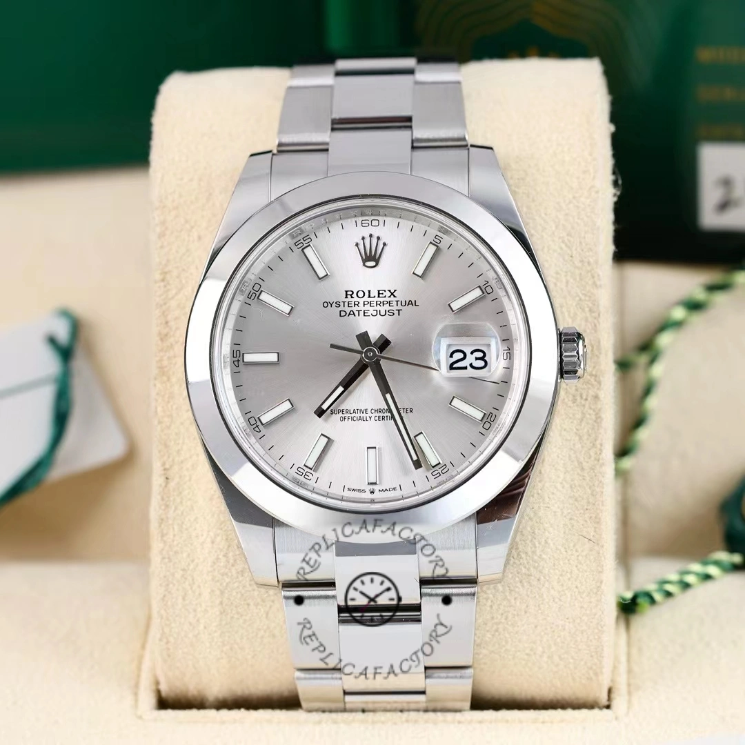 Rolex Datejust 41 Silver Dial 126300 0003 Silver Men's Watch - QualitySwissReplica