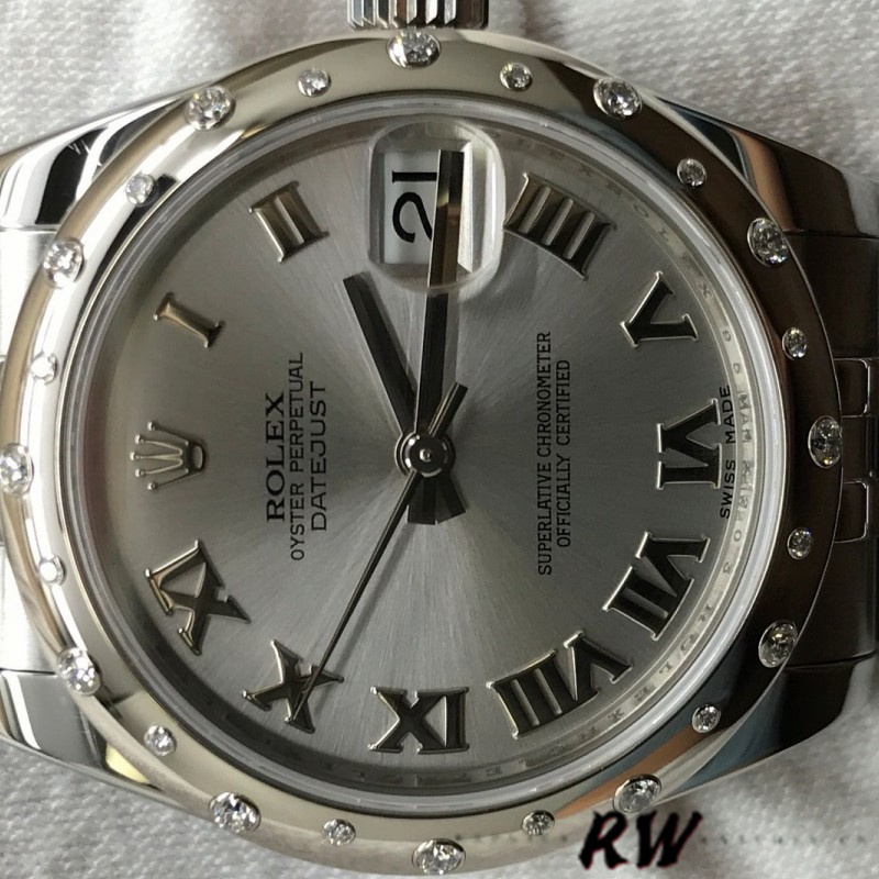Rolex Datejust 178344 Rhodium Grey Dial Jubilee Bracelet 31MM Lady Replica Watch - QualitySwissReplica