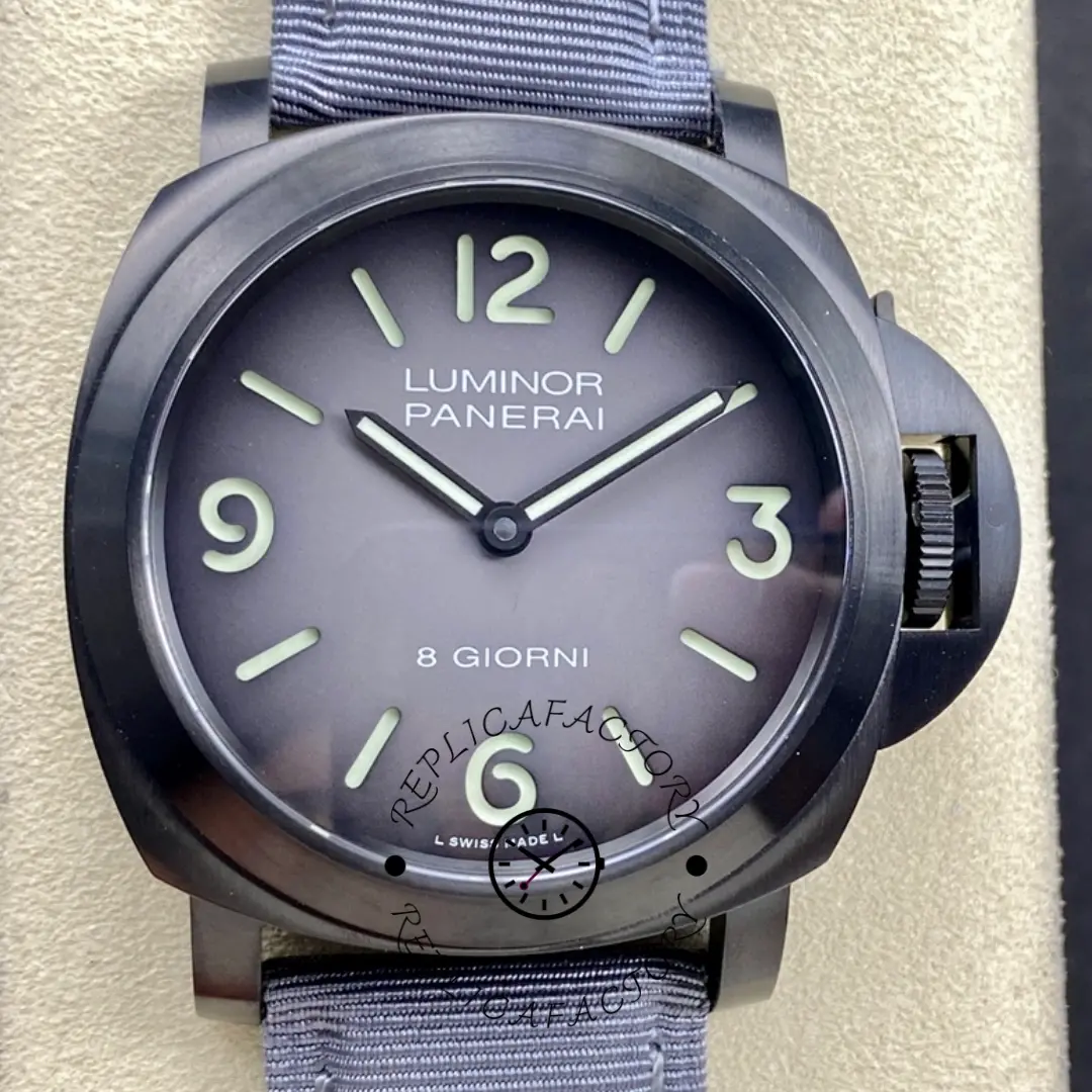 Panerai PAM02121 Luminor Replica 8 Giorni Titanium Case Watch - QualitySwissReplica