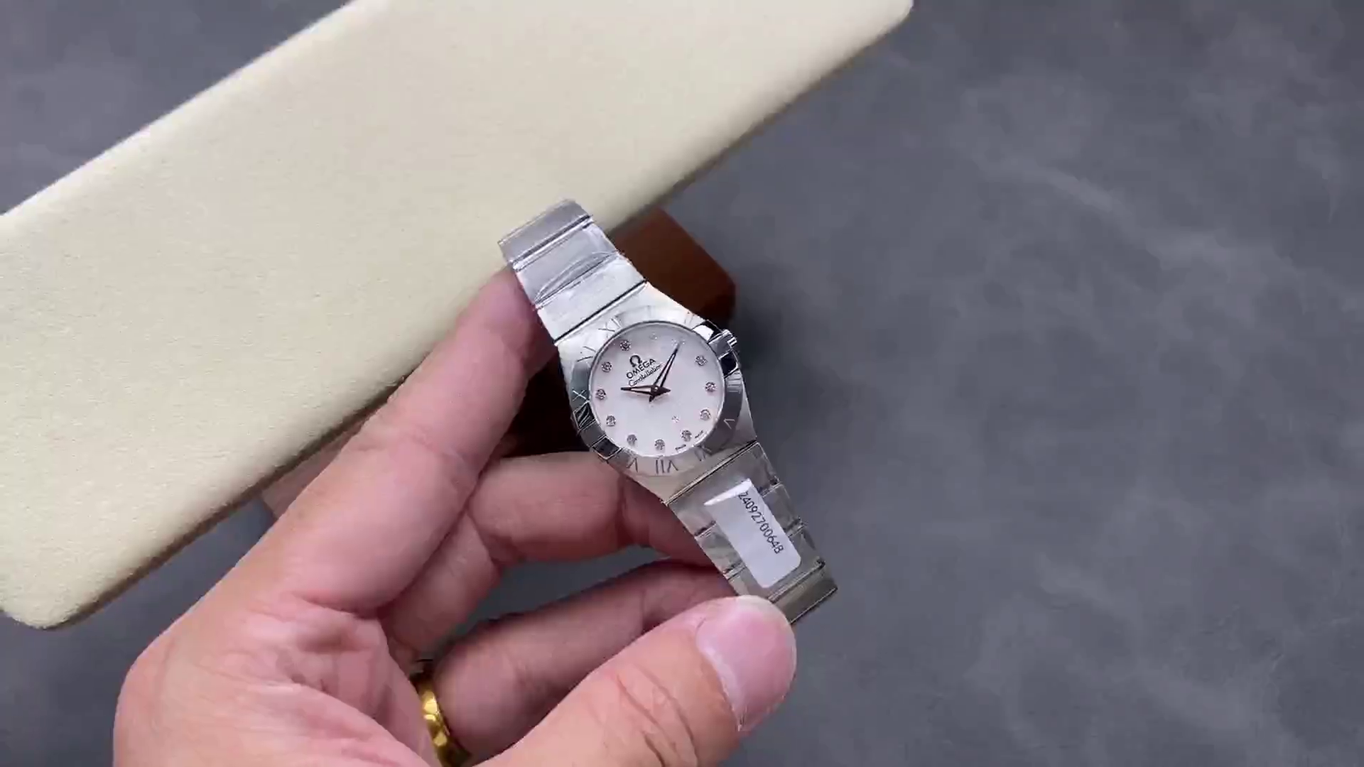 Omega Constellation Quartz Watch 123.10.27.60.52.001 Rose Gold Hands Replica - QualitySwissReplica
