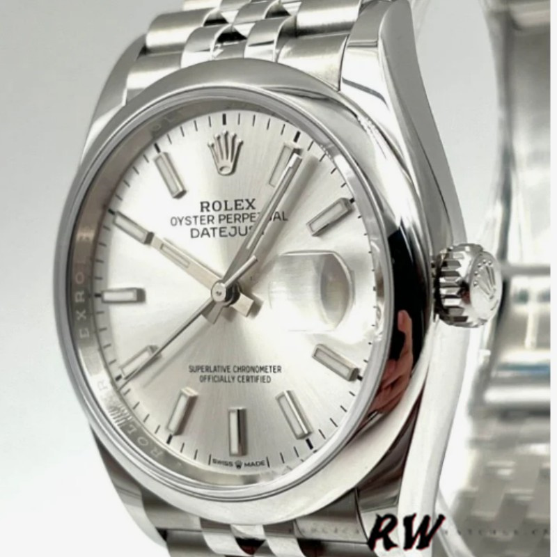 Rolex Datejust 126200 Silver Dial Stainless Steel 36MM Unisex Replica Watch - QualitySwissReplica
