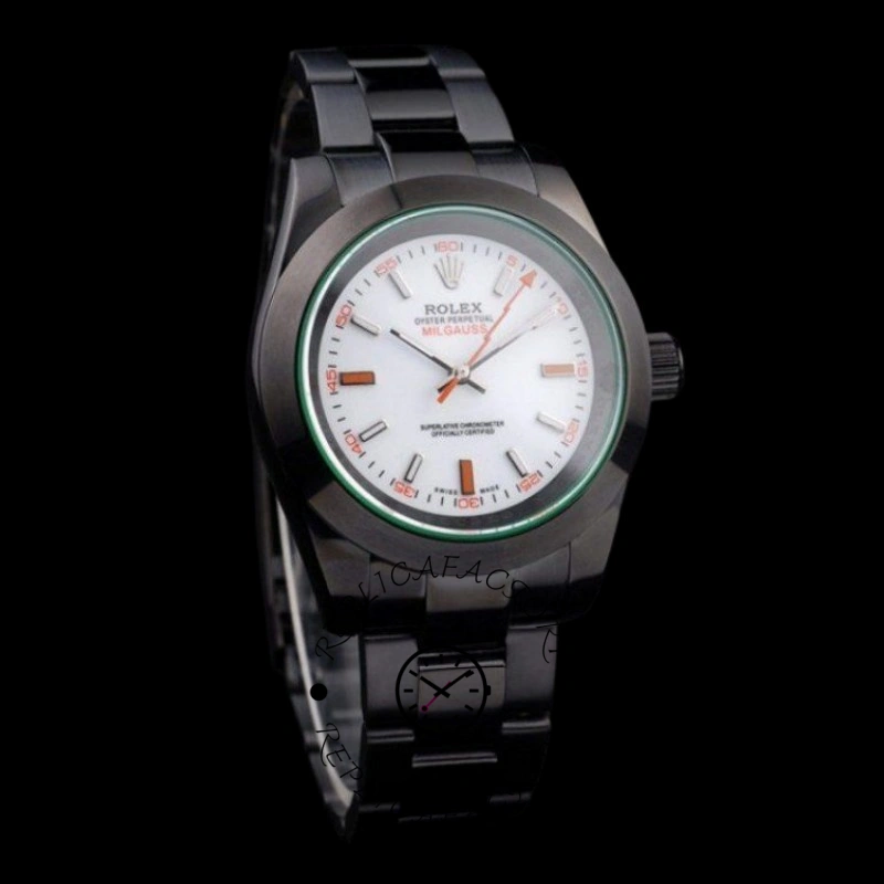 Rolex Milgauss PR116610 Pstainless steel White Dial 40MM Mens Replica Watch - QualitySwissReplica