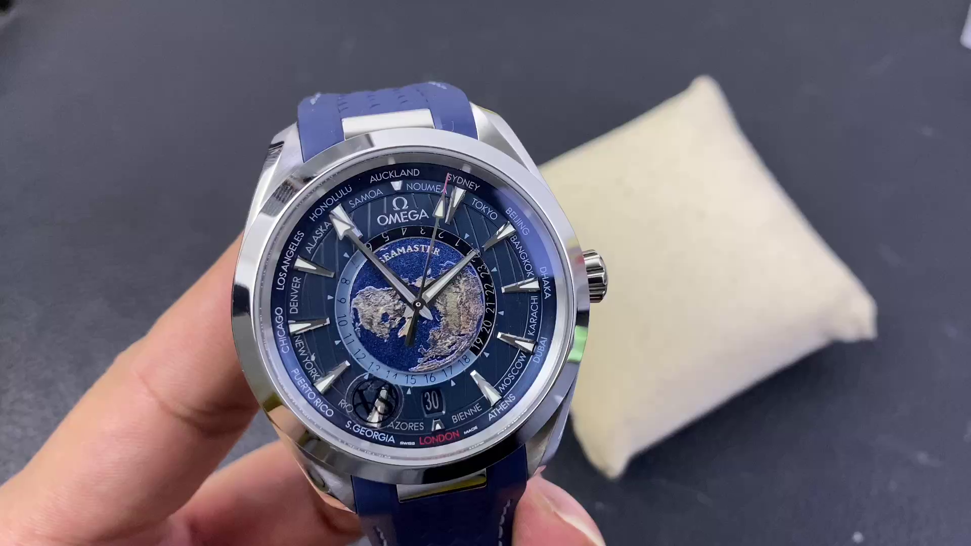 Omega Seamaster Aqua Terra World Time 220.12.43.22.03.001 Replica Automatic Watch - QualitySwissReplica