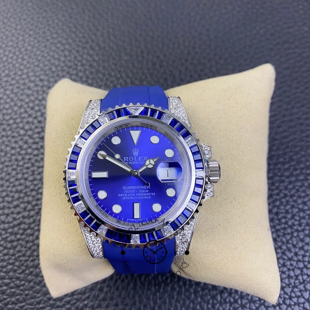 Rolex Submariner 116610 Diamond Case Blue Dial 40MM Men's Watch - QualitySwissReplica