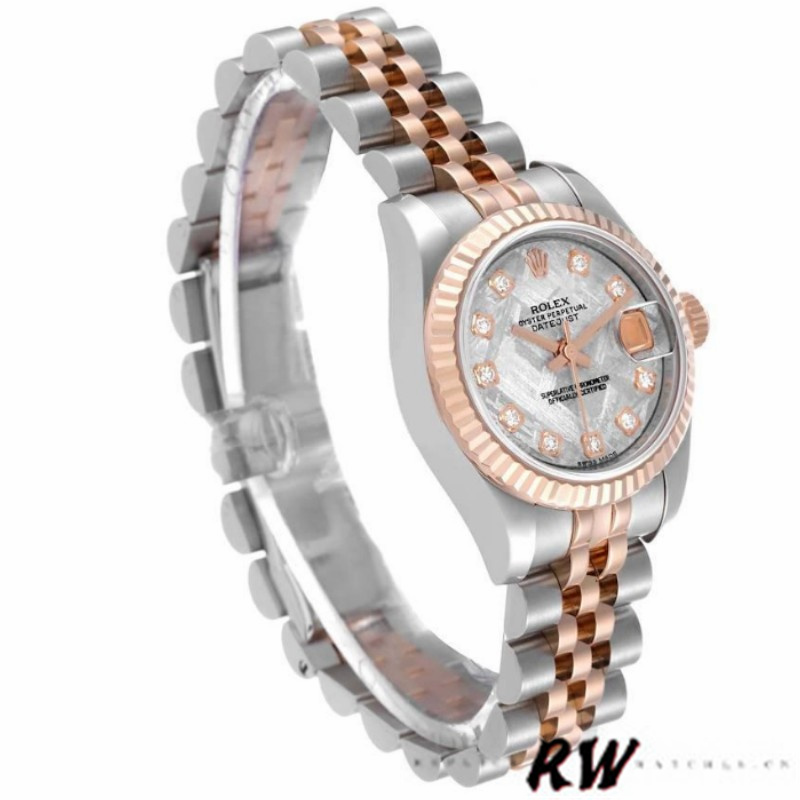 Rolex Datejust 179171 Diamond Meteorite Dial Fluted Bezel 26MM Lady Replica Watch - QualitySwissReplica